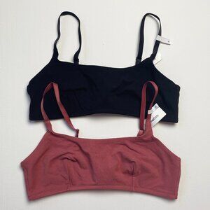 NWT 2 Gap organic cotton bras / bralettes adjustable lounge